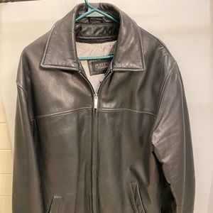 Men's Medium Perry Gold Leather Jacket